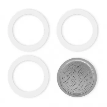 Bialetti Replacement 3 Gaskets + 1 Filter 2 Cups (0800032)