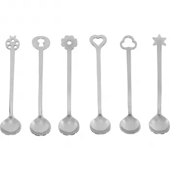 Sambonet New Portafortuna Inox 6 Party Spoon Set