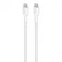 PURO Fabric Heavy Duty Braided USB-C to USB-C kabelis 1.2m Balts