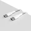 PURO Fabric Heavy Duty Braided USB-C to USB-C kabelis 1.2m Balts
