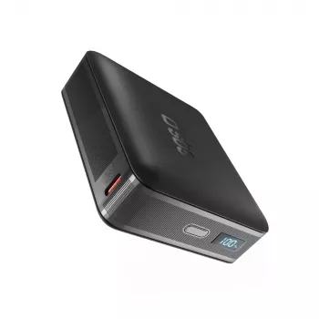 SBS HD 65W 20000mAh Power Bank ar LCD Displeju - Melns