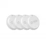 SBS Track My Circle Tracker Compatible with Apple Find My - 4 Pack - White