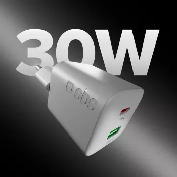 STEP BY STEP SBS 30W 1C + 1A White USB-C Charger with 1.5m Cable