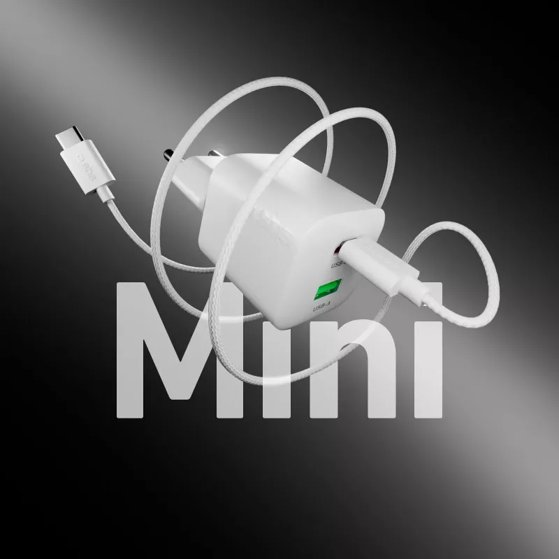 STEP BY STEP SBS 30W 1C + 1A White USB-C Charger with 1.5m Cable