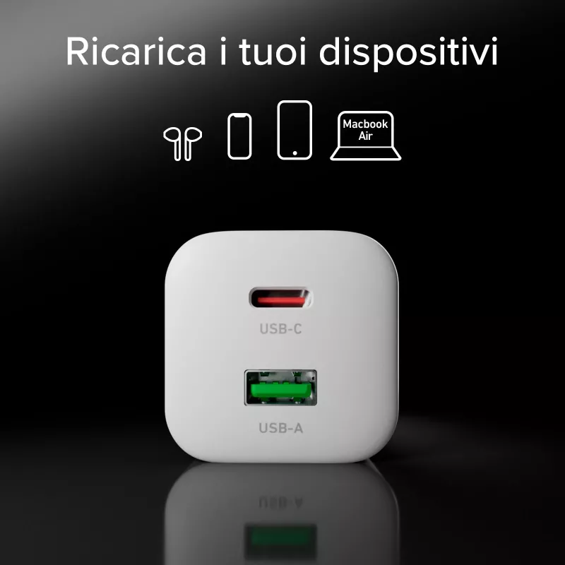 STEP BY STEP SBS 30W 1C + 1A White USB-C Charger with 1.5m Cable