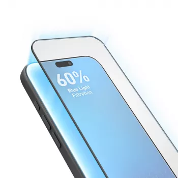 SBS Eyesafe rūdīta stikla ekrāna aizsargs Apple iPhone 17 Pro Max / 16 Pro Max ar uzlikšanas rāmi (1 iepakojums)