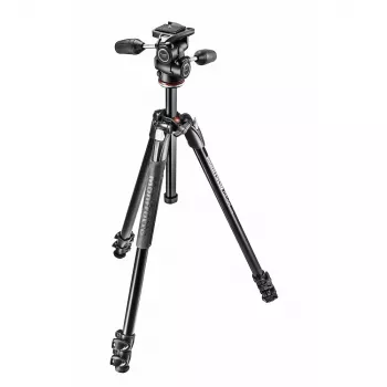 Manfrotto 290 Series MK290XTA3-3W Statīvs ar 3-Virzienu Galvu (Melns)