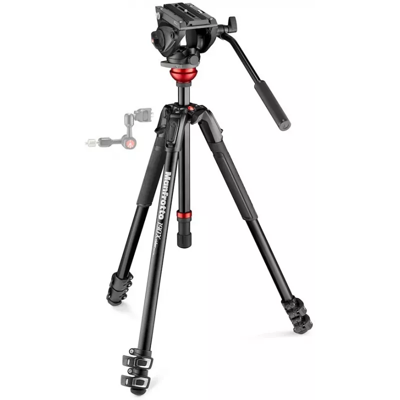 Manfrotto 190 Video Tripod Kit ar 500AH Fluid Head