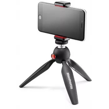 Manfrotto PIXI Smart Mini Tripod with Phone Clamp - Black
