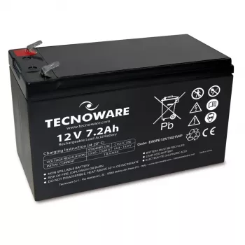 TECNOWARE Power Battery 12V 7.2Ah AGM VRLA ar Faston 6.3mm spailēm