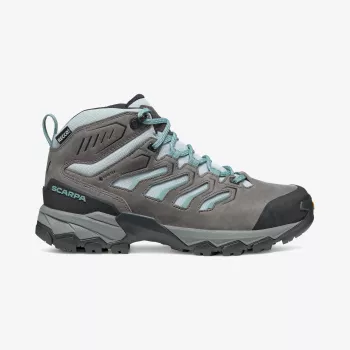 Scarpa Moraine Mid GTX Woman sieviešu pārgājienu zābaki, GORE-TEX, nubuka un sieta virsa, PRESA HIK-04 zole, Arctic, EU 37