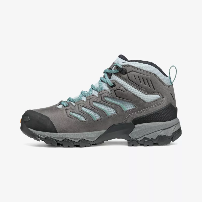 Scarpa Moraine Mid GTX Woman sieviešu pārgājienu zābaki, GORE-TEX, nubuka un sieta virsa, PRESA HIK-04 zole, Arctic, EU 37