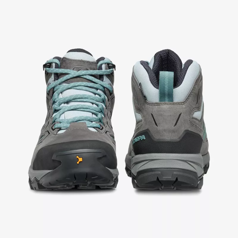 Scarpa Moraine Mid GTX Woman sieviešu pārgājienu zābaki, GORE-TEX, nubuka un sieta virsa, PRESA HIK-04 zole, Arctic, EU 37