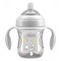 CHICCO Transition Cup Training Cup ar mīkstu snīpi 4m+ Pelēks 200ml