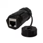 TECHLY IWP-MD C6A-IPGLT RJ45 Female to RJ45 Female IP68 Cat6A SFTP Coupler, Black