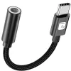 TECHLY USB-C uz 3.5mm Audio Adapteris ar DAC, 12cm, Melns