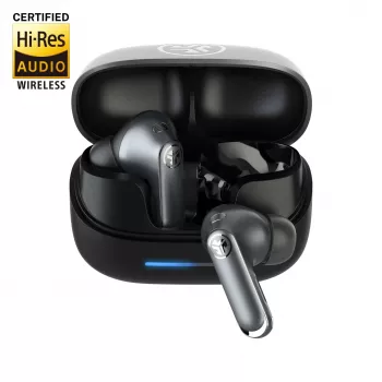 JLab Epic Pods ANC True Wireless Earbuds ar hibrīdo aktīvo trokšņu slāpēšanu, Bluetooth 5.3, IP55, 50 h darbības laiks, melns