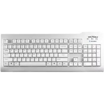 Seal Shield Silver Seal Keyboard USB QWERTZ White IP68 Waterproof Dishwasher Safe
