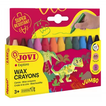 Jovi Wax Crayons Jumbo Assorted 12 Pack