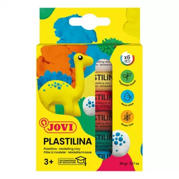 JOVI Plastilina Modelēšanas māls 6 krāsas 15g katra 90g kopā