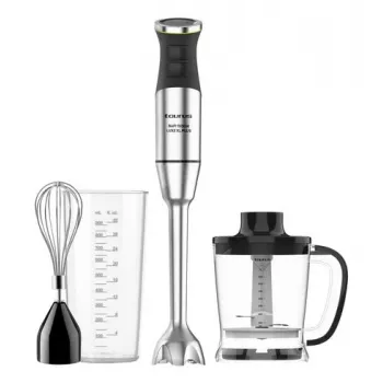 Taurus Bapi 1500 Luxe XL Plus iegremdējamais blenderis, 1500W, 20 ātrumi, nerūsējošais tērauds, 800ml trauks, 1L smalcinātājs, putotājs