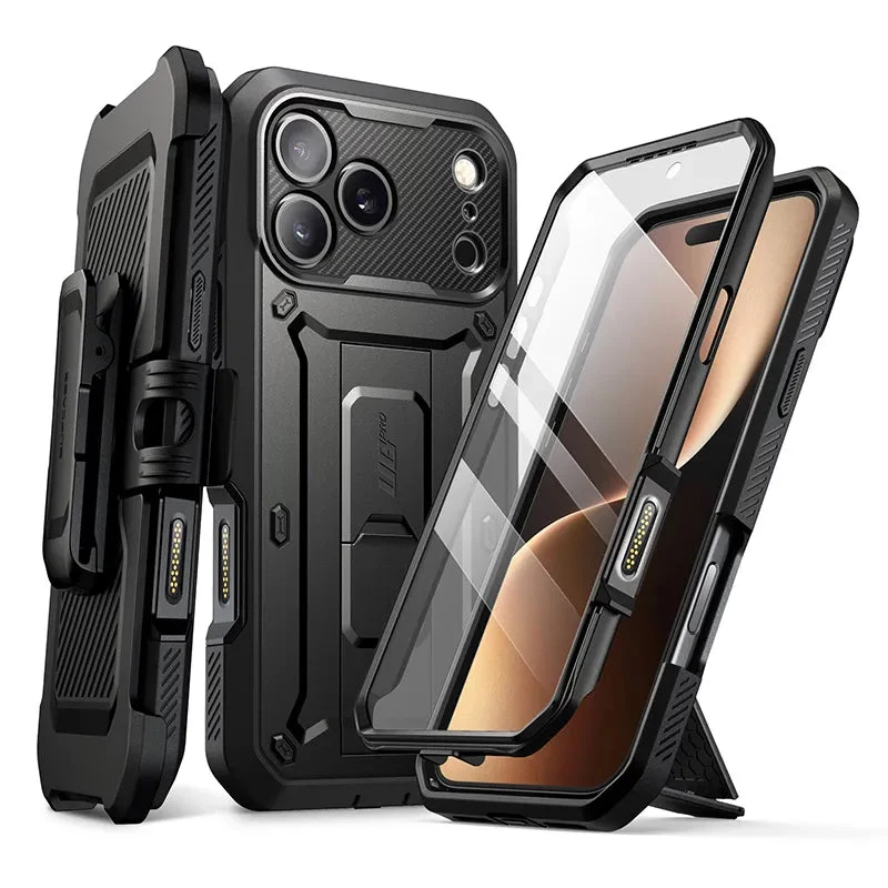 SUPCASE Unicorn Beetle Pro vāciņš iPhone 17 Pro, melns