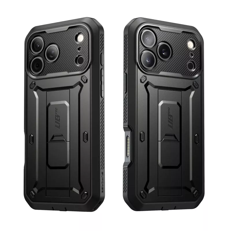 SUPCASE Unicorn Beetle Pro vāciņš iPhone 17 Pro, melns
