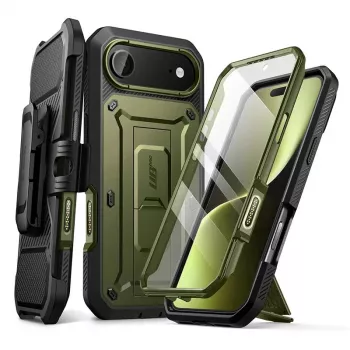 SUPCASE Unicorn Beetle PRO triecienizturīgs maciņš Apple iPhone Air, tumši zaļā krāsā (Guldan)