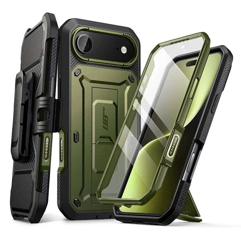 SUPCASE Unicorn Beetle PRO triecienizturīgs maciņš Apple iPhone Air, tumši zaļā krāsā (Guldan)