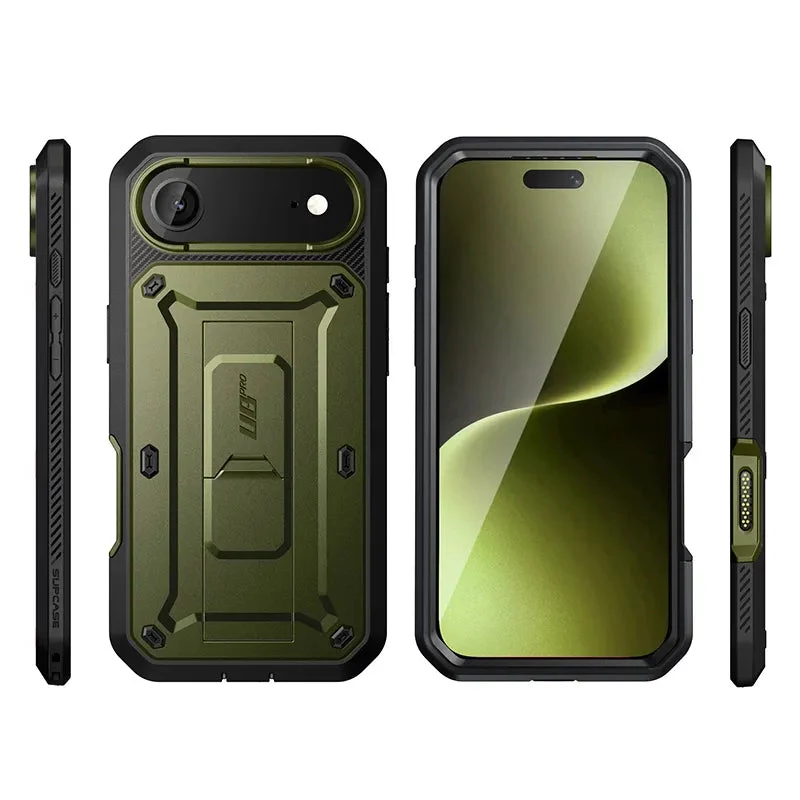 SUPCASE Unicorn Beetle PRO triecienizturīgs maciņš Apple iPhone Air, tumši zaļā krāsā (Guldan)