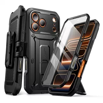 SUPCASE Unicorn Beetle Pro apvalks iPhone 17 Pro Max, melns