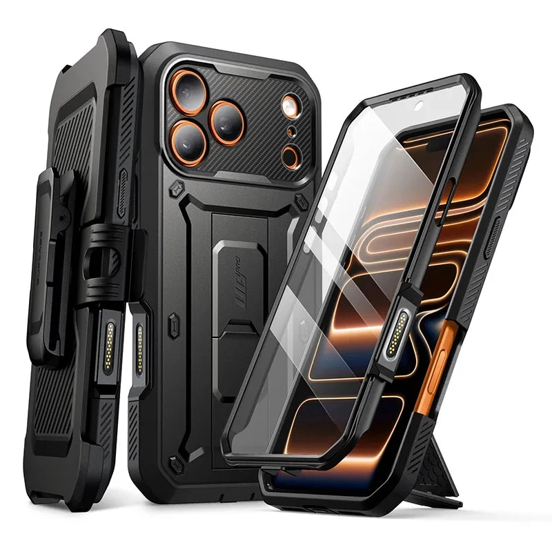 SUPCASE Unicorn Beetle Pro apvalks iPhone 17 Pro Max, melns