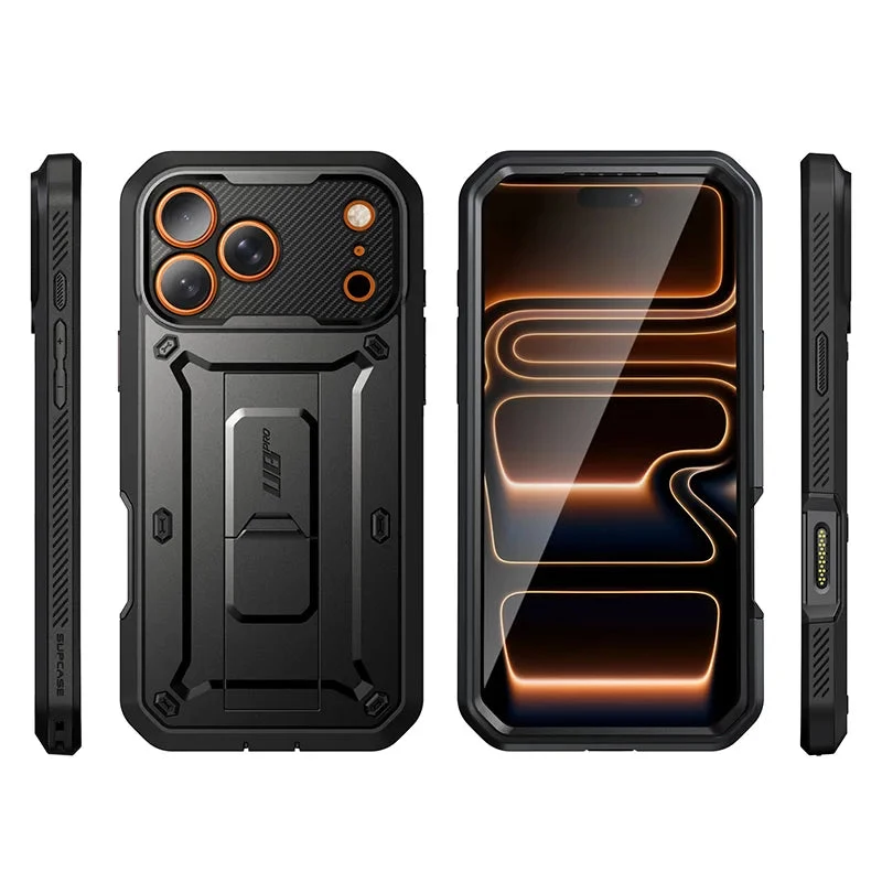 SUPCASE Unicorn Beetle Pro apvalks iPhone 17 Pro Max, melns