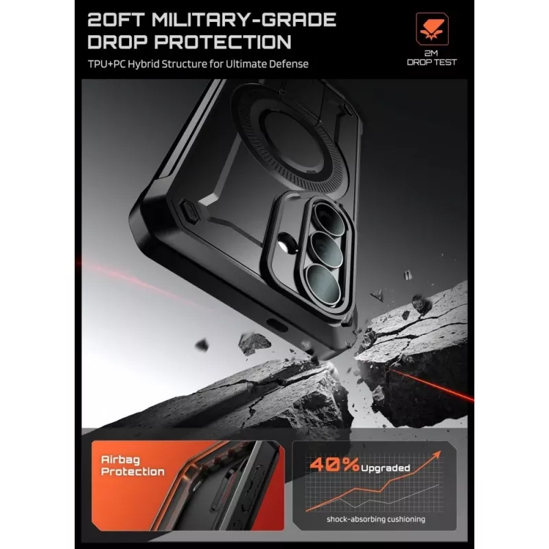 Supcase Unicorn Beetle Pro Mag Magsafe 2-set Galaxy S26 Black