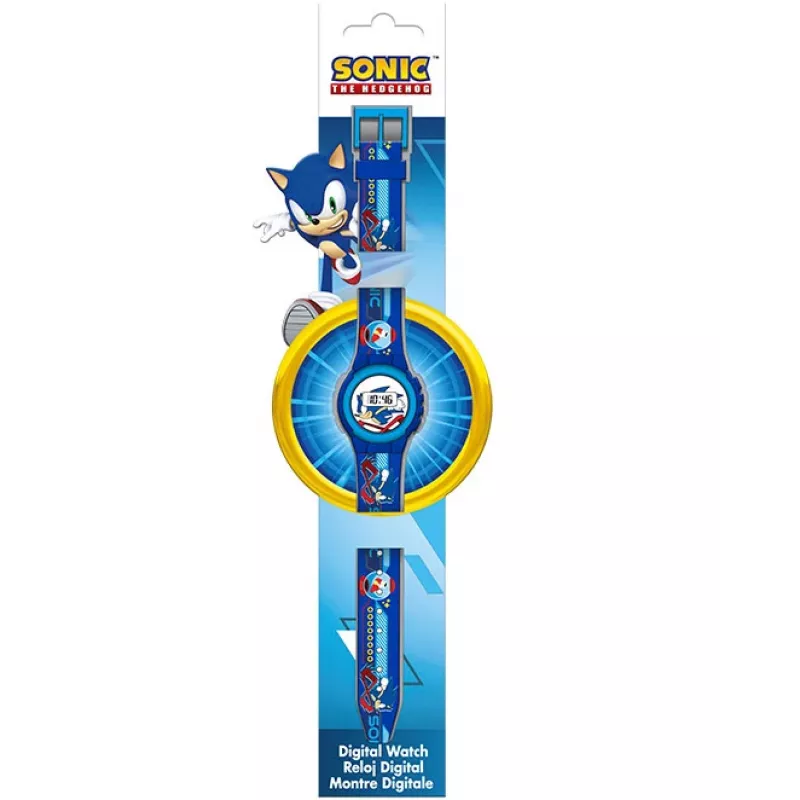 Bērnu digitālais pulkstenis Sonic The Hedgehog SNC4316M - zils silikona siksniņš