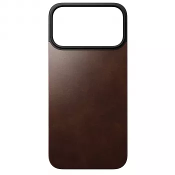 Nomad Modern Leather Back Case Apple iPhone 17 Pro Max, MagSafe saderīgs, Īstā Horween āda, Rustic Brown