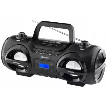 Hyundai TRC985BT portatīvais CD boombox ar Bluetooth, FM/AM radio, MP3/USB atskaņošanu, melns