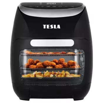 TESLA AirCook & Grill QG600 Karstā gaisa fritieris ar grilu, 6L grozs, 8L kopējais, 1800W, melns