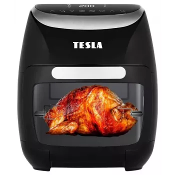 TESLA AirCook & Grill QG600 Karstā gaisa fritieris ar grilu, 6L grozs, 8L kopējais, 1800W, melns