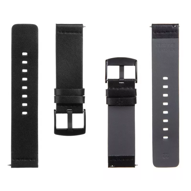 Tactical Leather Band 22mm Black