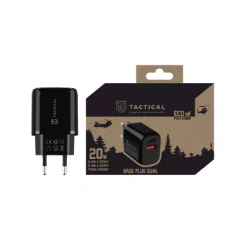 Tactical Base Plug Dual Black Car Charger ar 2 USB-A portiem, 3.1A, 15.5W