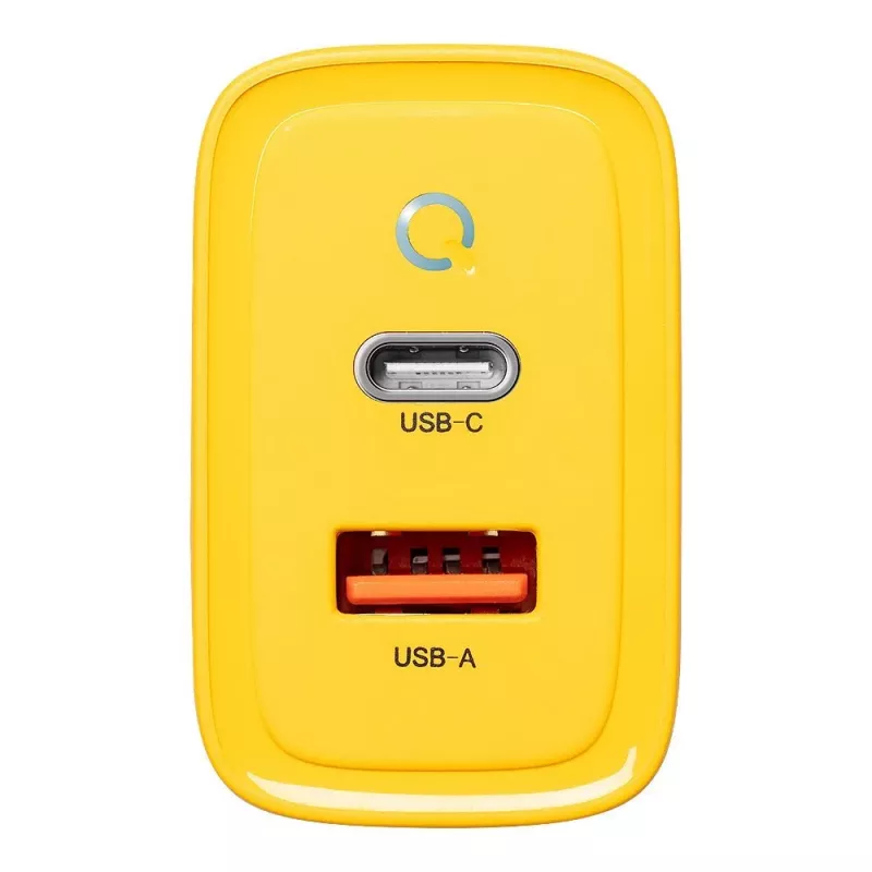 Tactical Microgrid GaN 45W Yellow Wall Charger ar USB-C