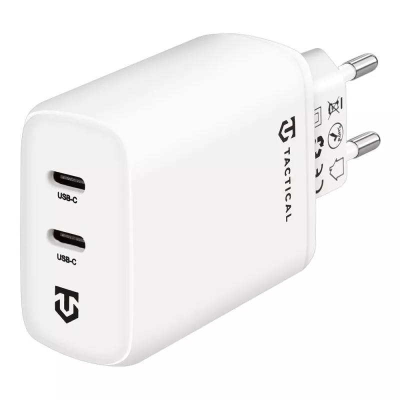Tactical Base Plug Dual 40W White GaN Wall Charger