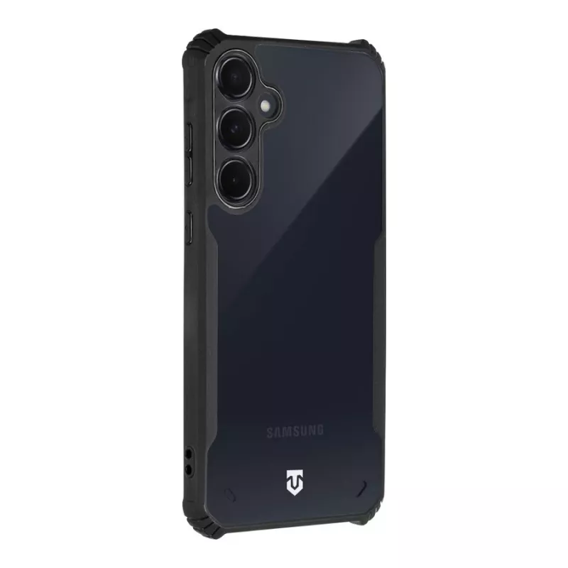 Tactical aizmugures vāciņš Quantum Stealth Galaxy A35 5G caurspīdīgs/melns