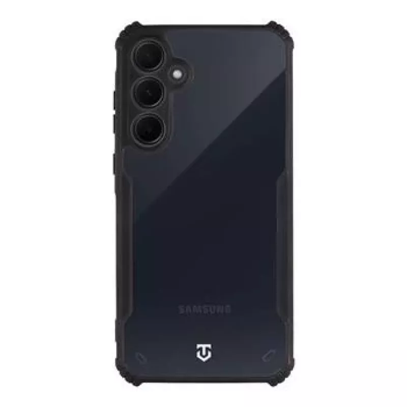 Tactical aizmugures vāciņš Quantum Stealth Galaxy A35 5G caurspīdīgs/melns