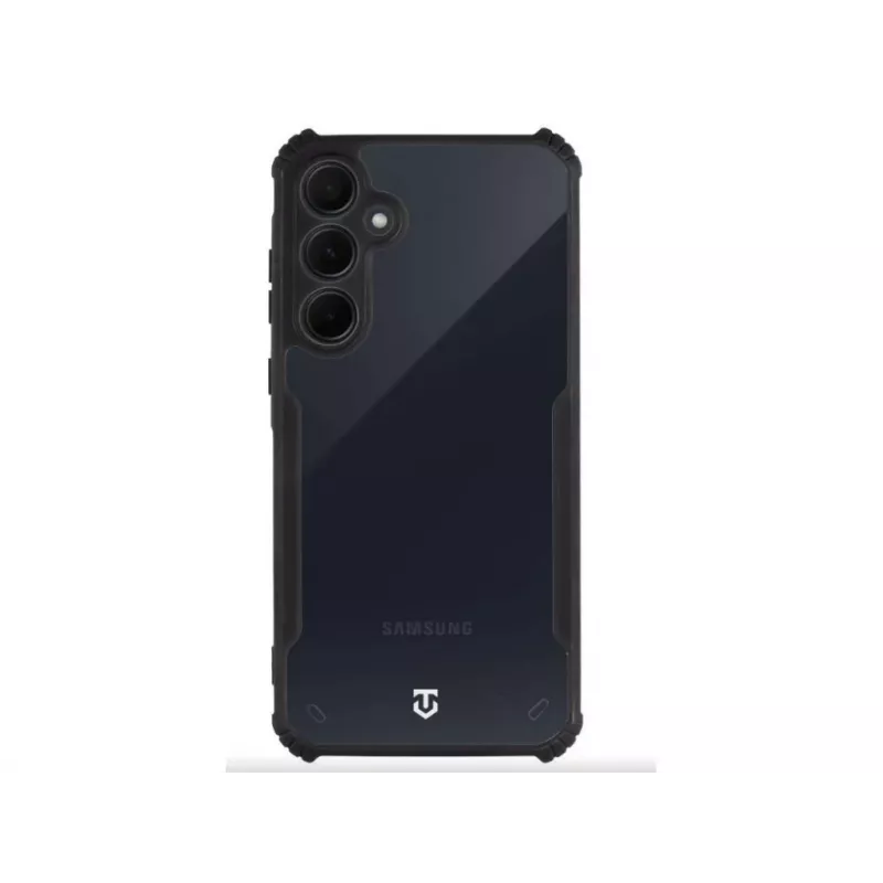 Tactical aizmugures vāciņš Quantum Stealth Galaxy A35 5G caurspīdīgs/melns