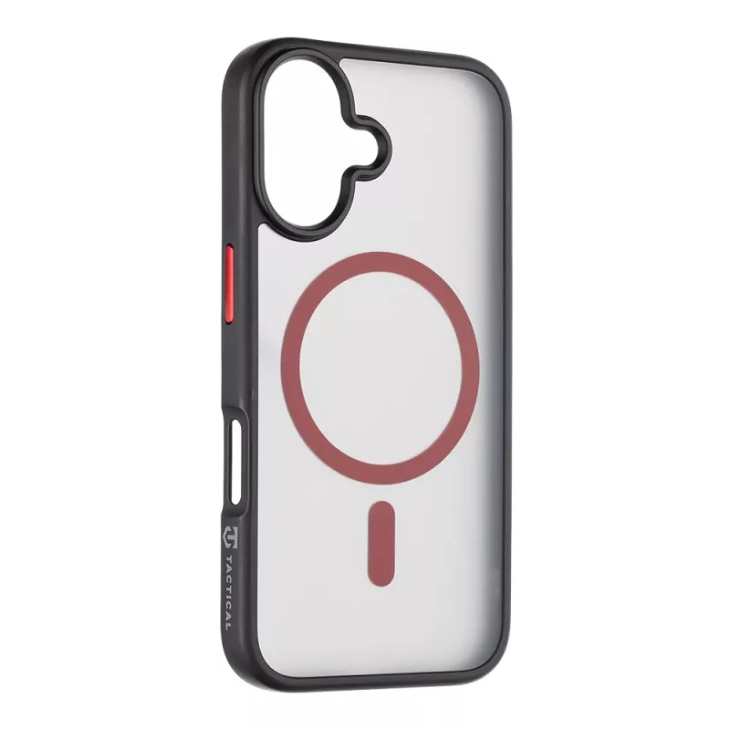 Taktiskais aizmugurējais vāciņš MagForce Hyperstealth 2.0 iPhone 16, melns/sarkans
