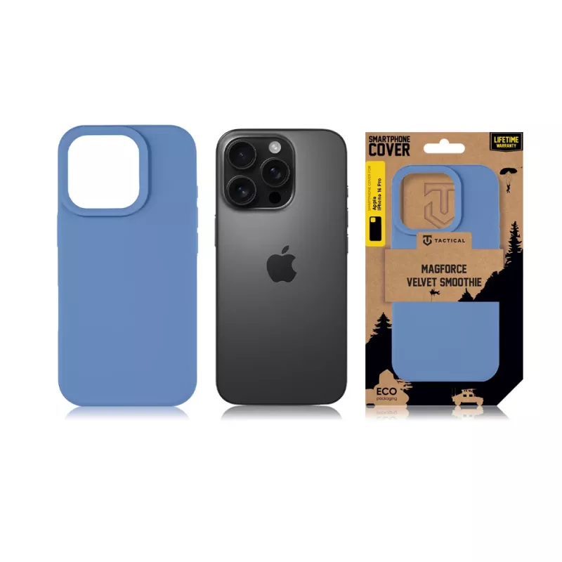 Tactical aizmugures vāciņš MagForce Velvet Smoothie iPhone 16 Pro Charcoal Black