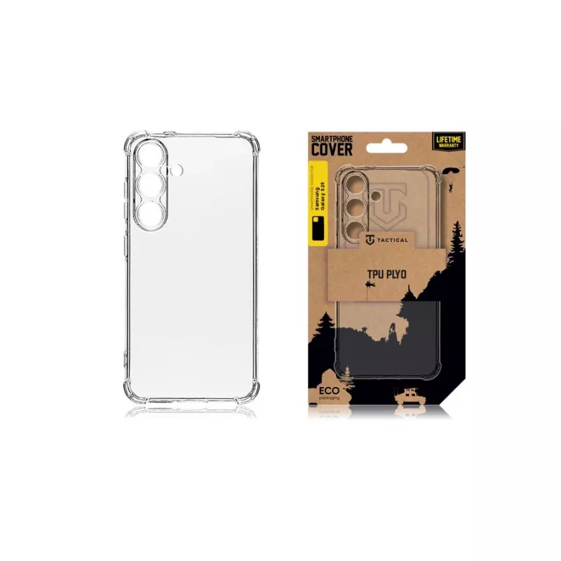 Tactical aizmugures vāciņš TPU Plyo Samsung Galaxy S25 — caurspīdīgs