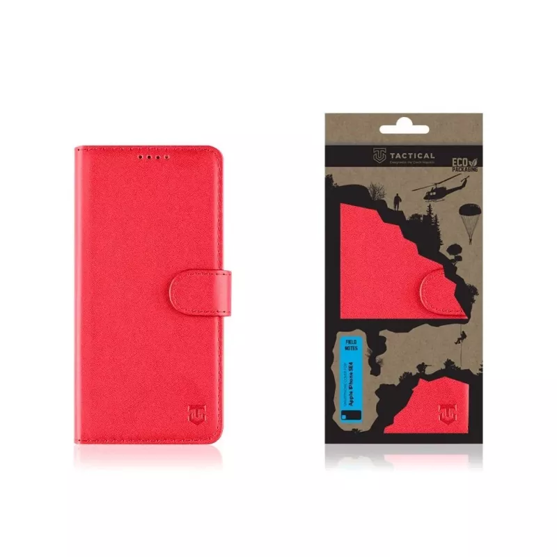 Tactical Book Cover Field Notes iPhone 16e/17e sarkanā krāsā